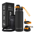 Insulated water bottle features diagram