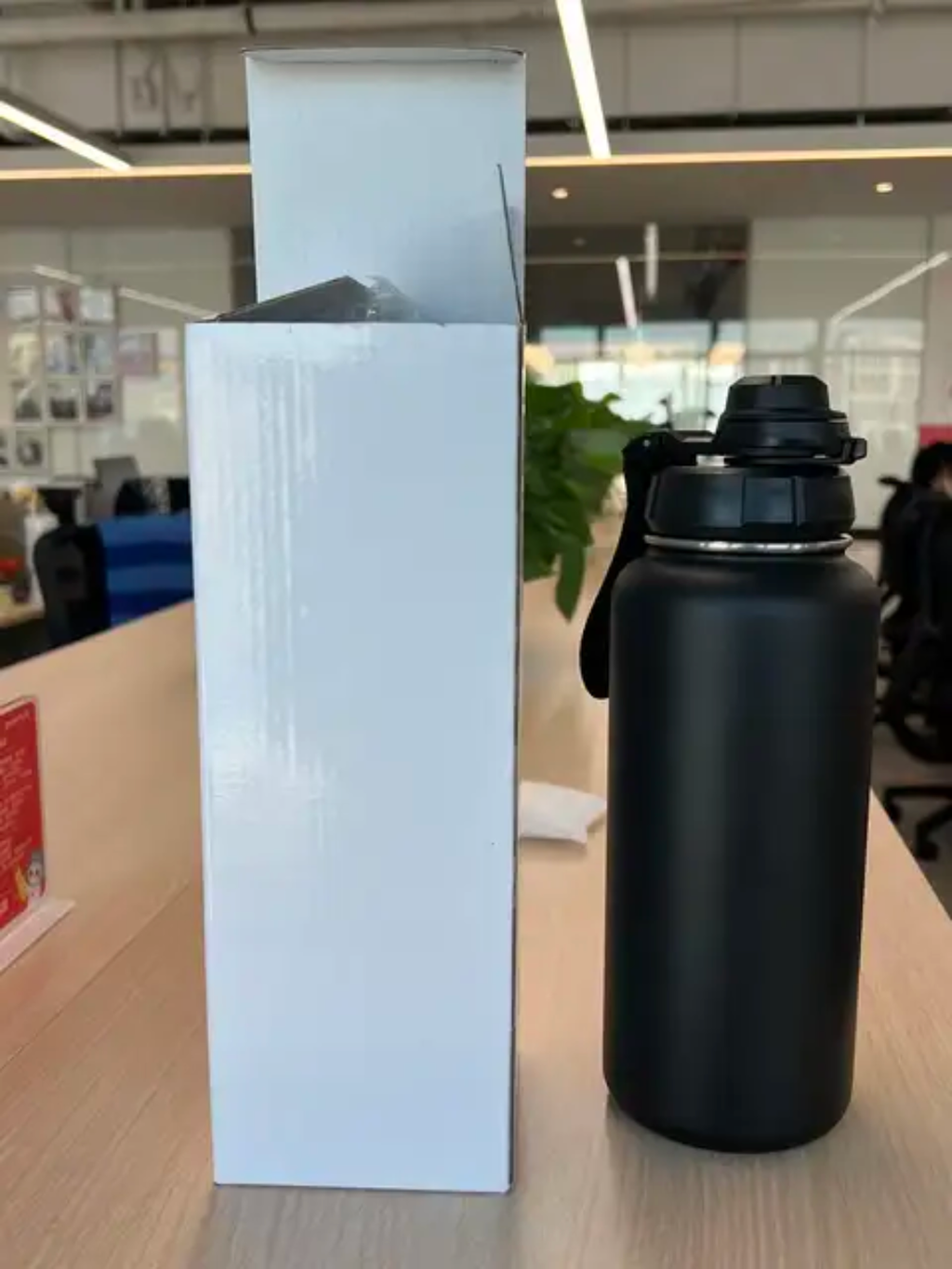 Water bottle carry strap close up