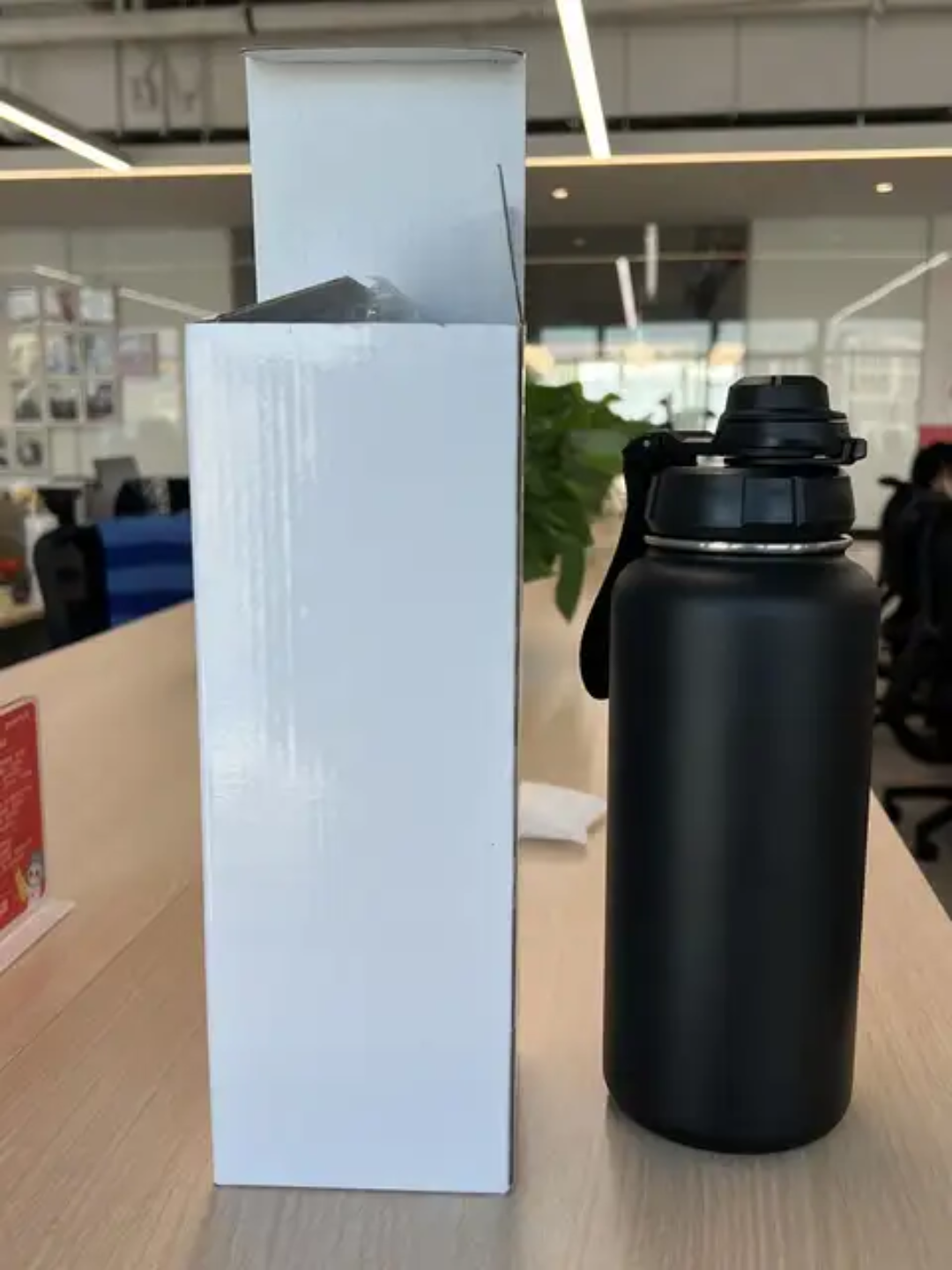 Water bottle carry strap close up