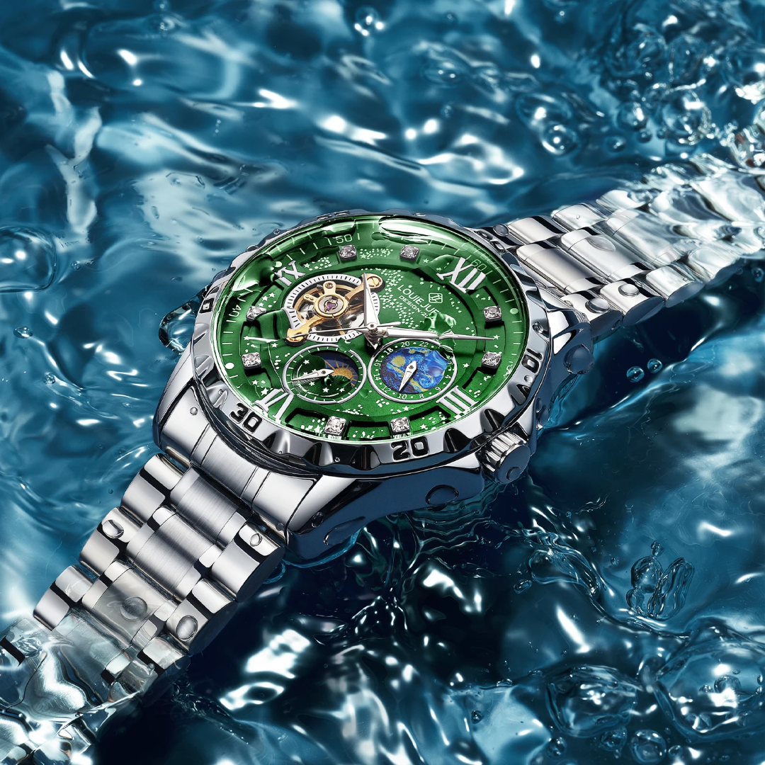 Men's Luxury Automatic Tourbillon Watch - Blue Dial
