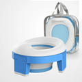 Portable foldable baby potty blue and white
