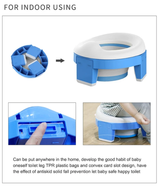 Baby potty indoor use anti-skid design