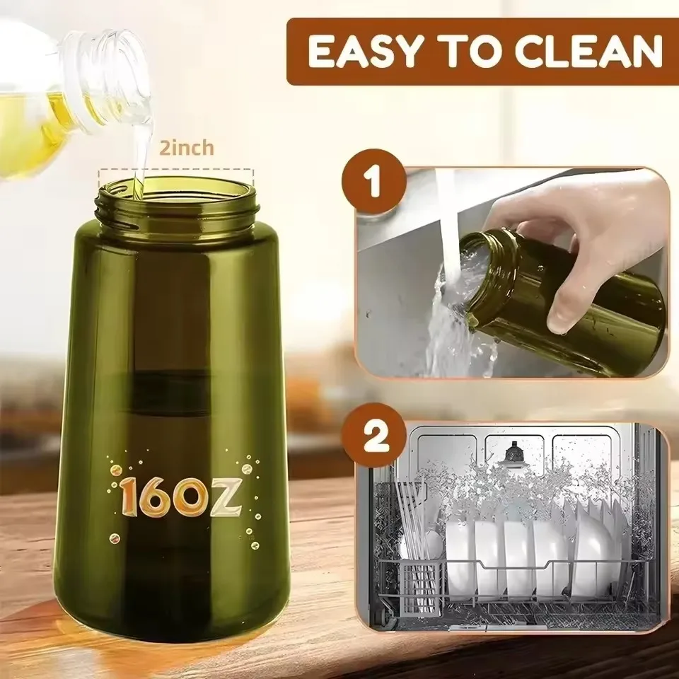 2-in-1 Olive Oil Dispenser & Sprayer Bottle
