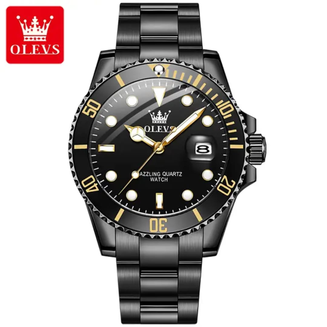 OLEVS 5885 Men's Luxury Quartz Watch | Stainless Steel | Waterproof