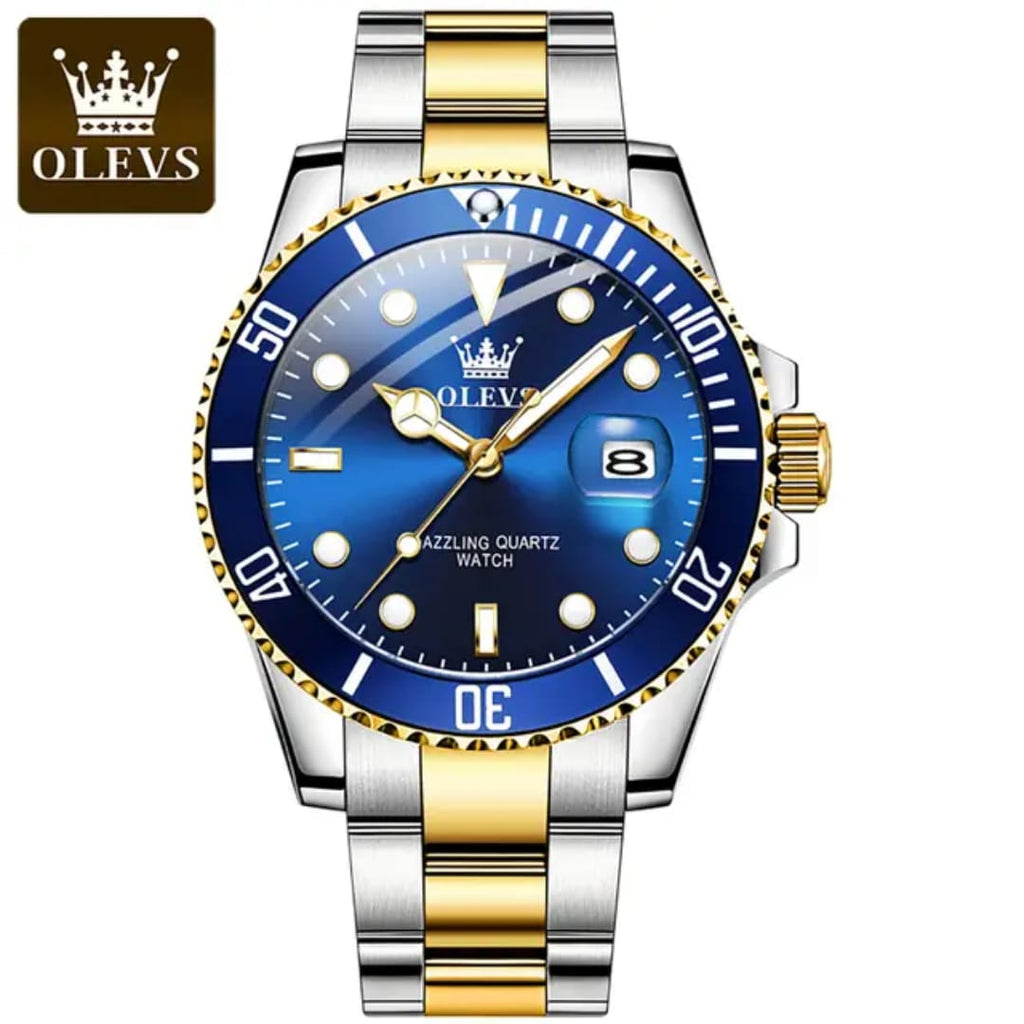OLEVS 5885 Men's Luxury Quartz Watch | Stainless Steel | Waterproof