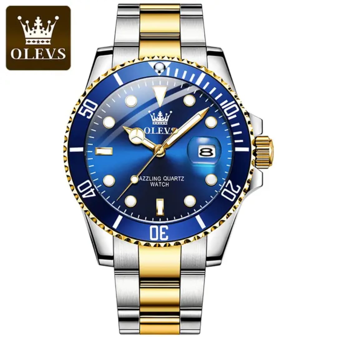OLEVS 5885 Men's Luxury Quartz Watch | Stainless Steel | Waterproof